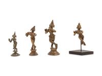 Four Indian Bronze Figures of Musicians