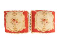 A Pair of Aubusson Tapestry Pillows — 19TH CENTURY