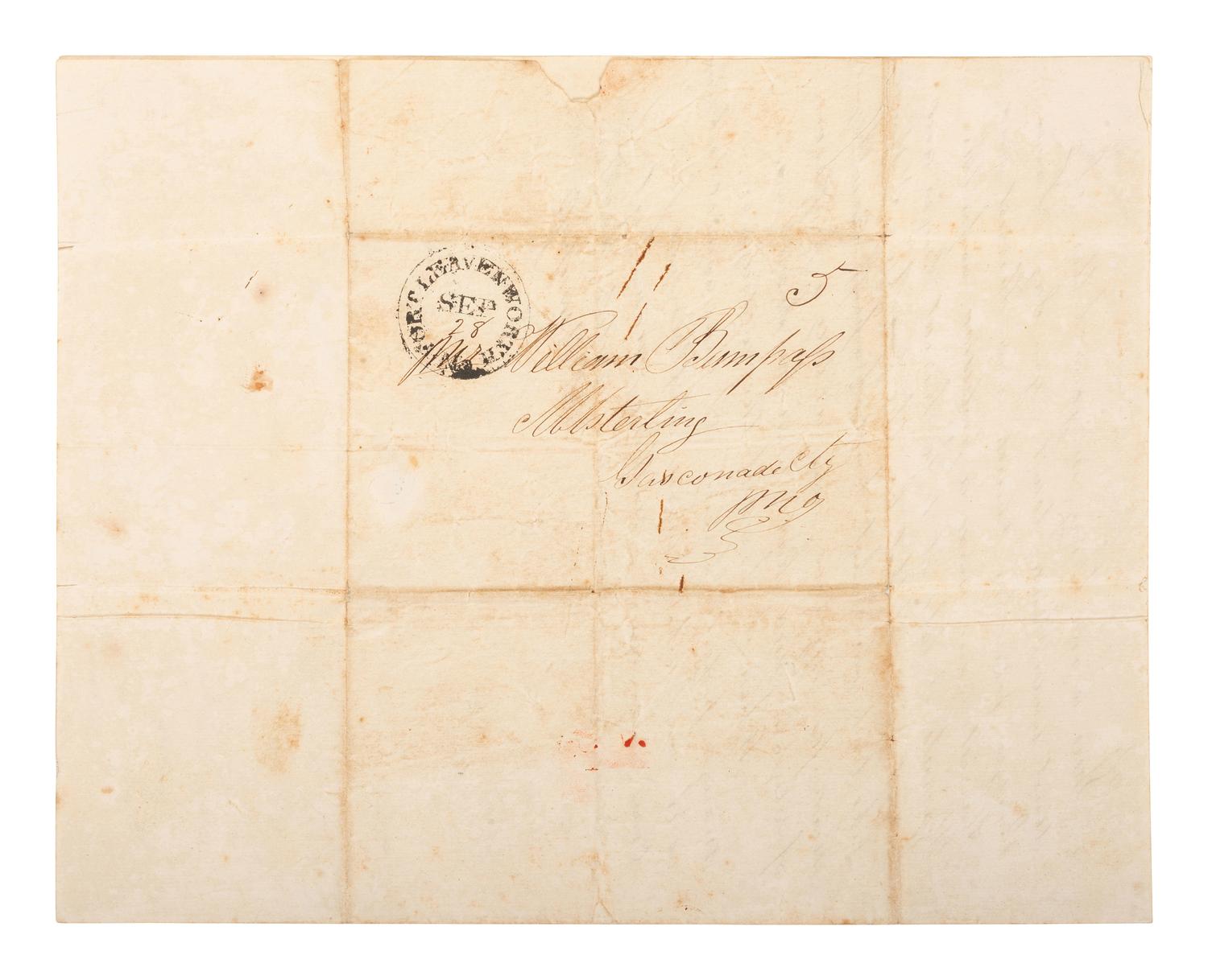 [MILITARIA]. 2 soldier's letters from Fort Leavenworth, each incl. Fort Leavenworth postmark.