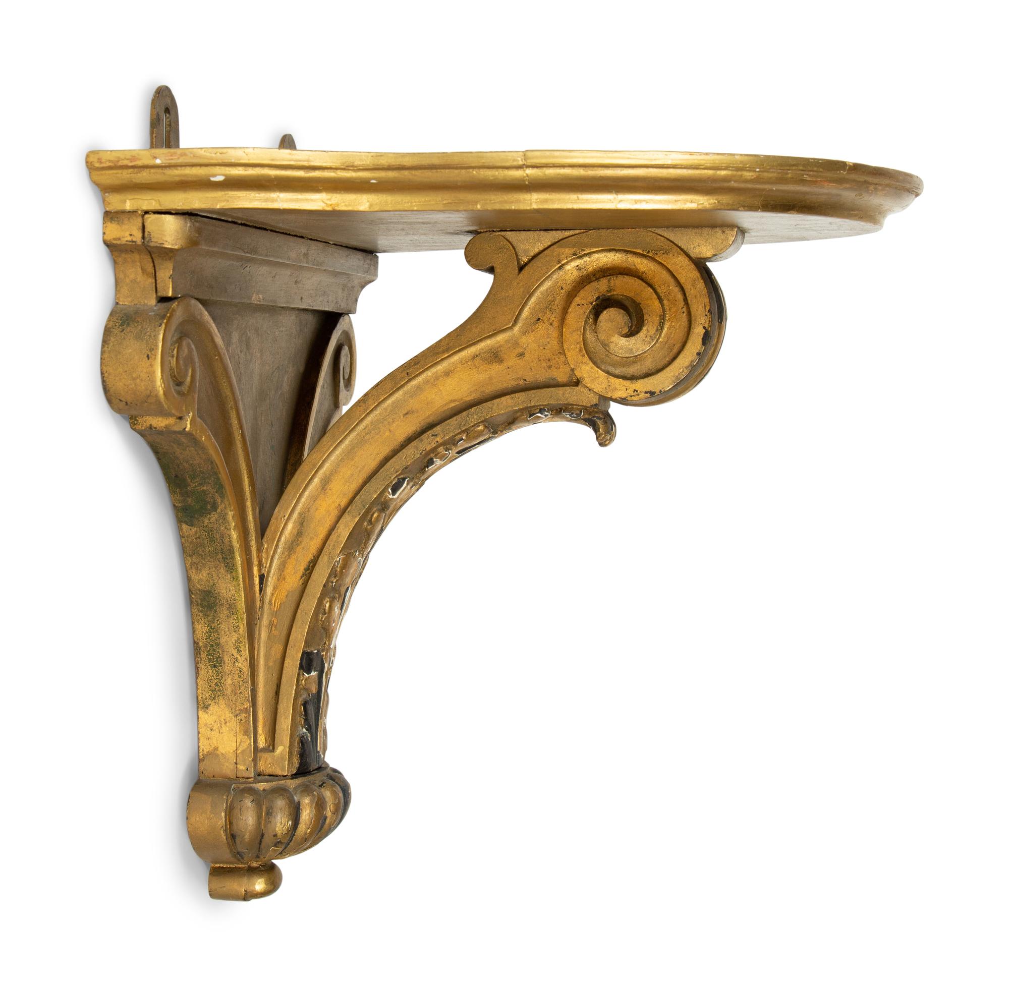 An English Carved Giltwood Wall Bracket