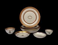 10 Chinese Export Famille Rose and Armorial Porcelain Wares