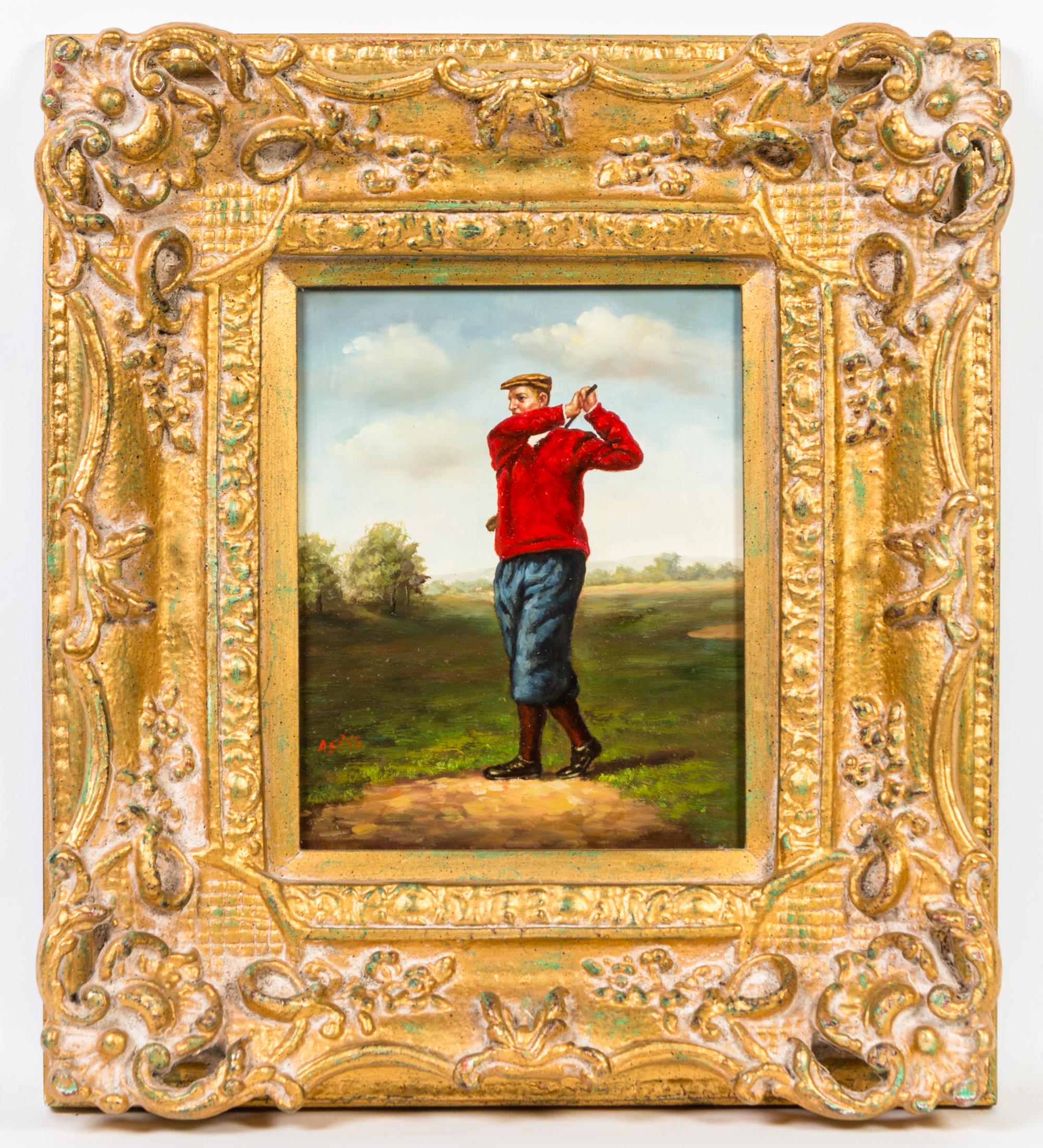 Artist Unknown, (20th century), Golfers (a pair of works)