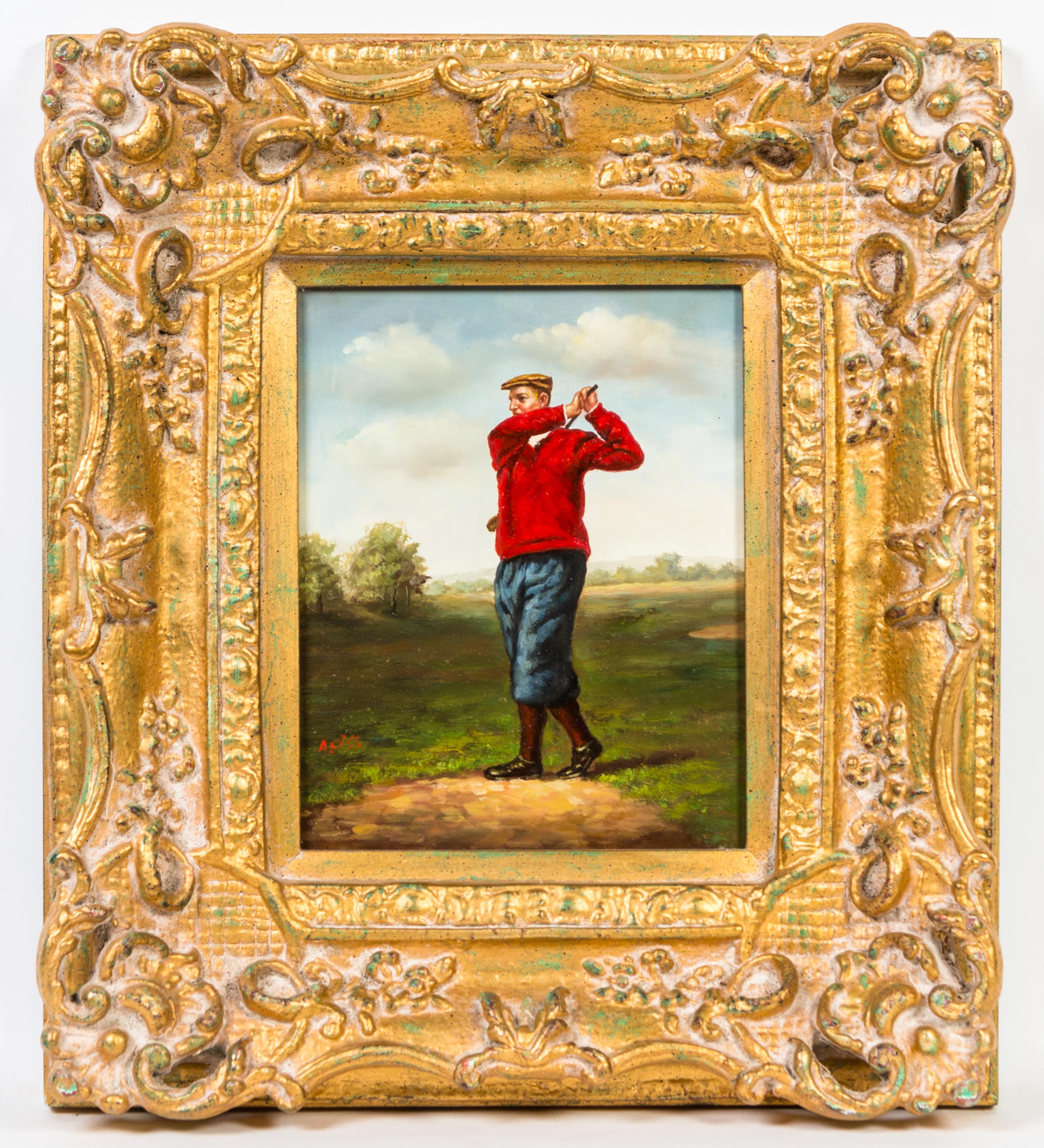 Artist Unknown, (20th century), Golfers (a pair of works)