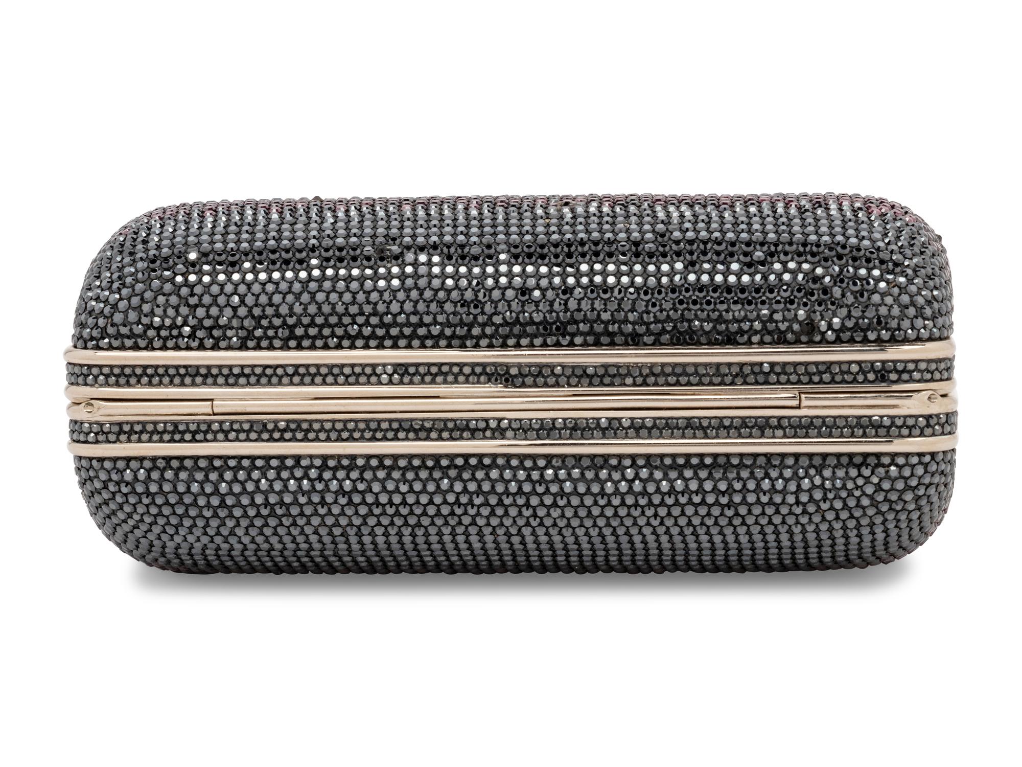 Judith Leiber Ombre Minaudière Silver-Tone Metal