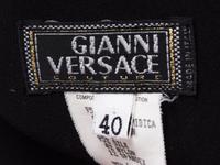 A Gianni Versace Black Silk Studded Column Gown, Size 40.