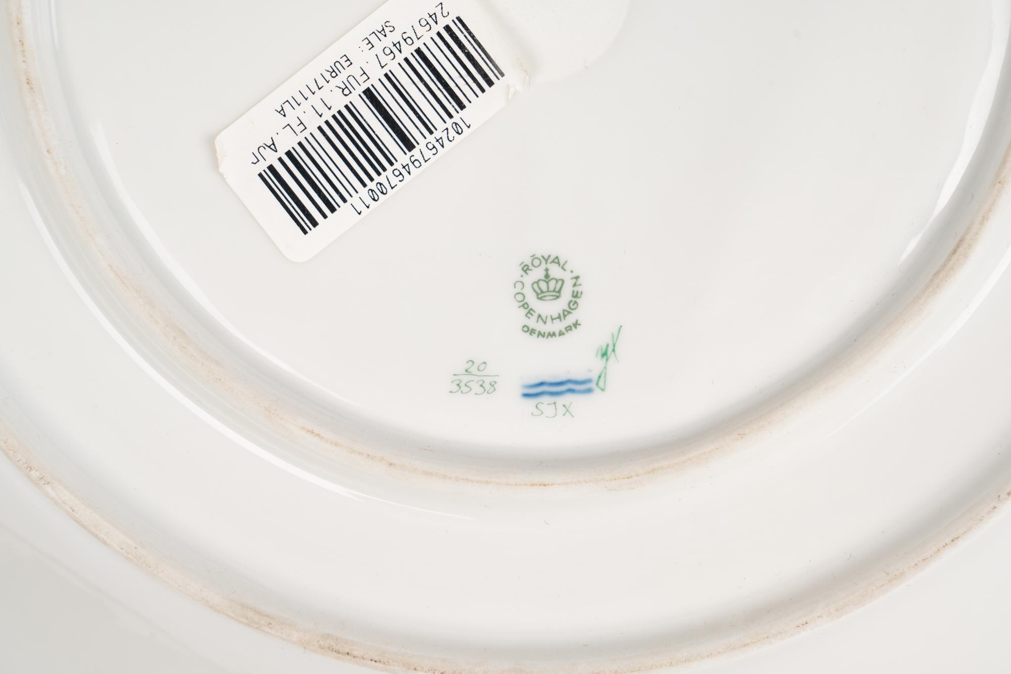A Royal Copenhagen Flora Danica Porcelain Ice Dome and Stand