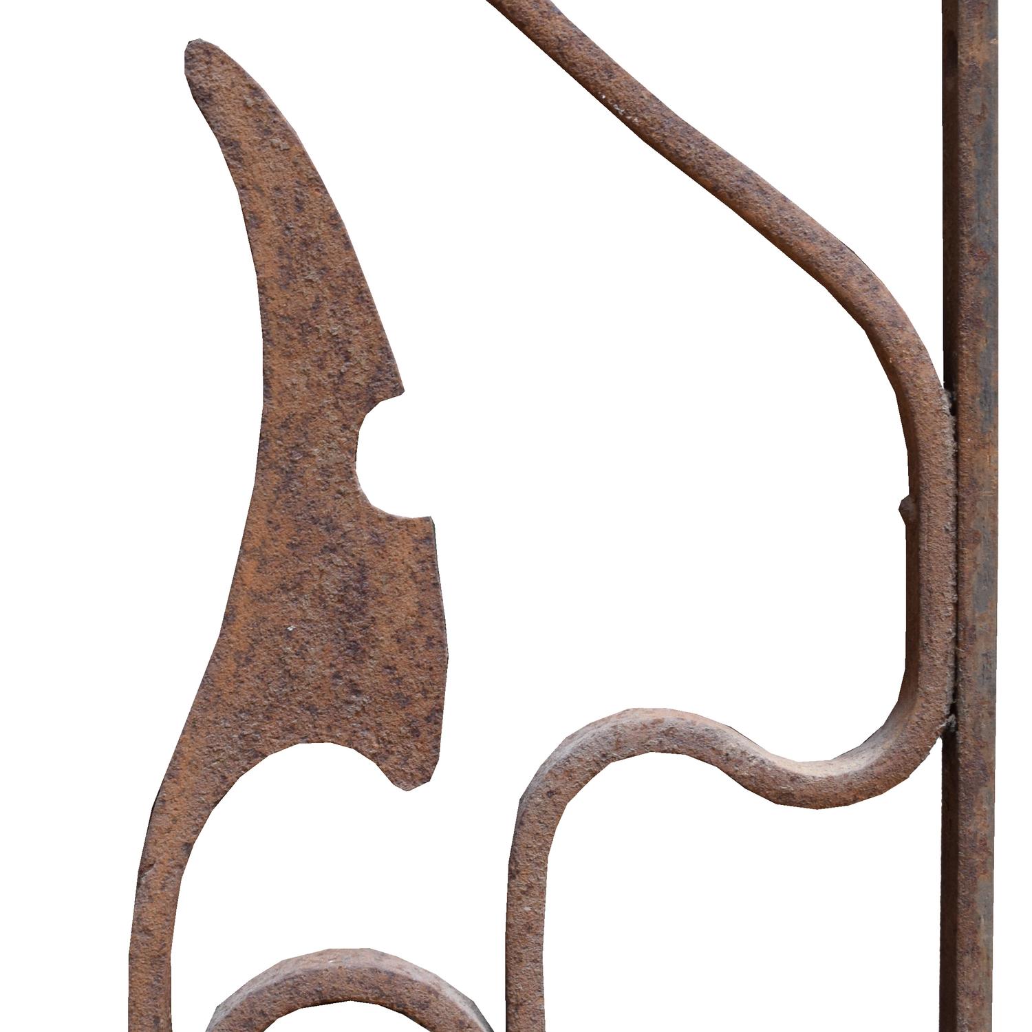 A Set of Six Wrought Iron Panels 23.5" W x .75" D x 89.5" H — Italy, 20th Century