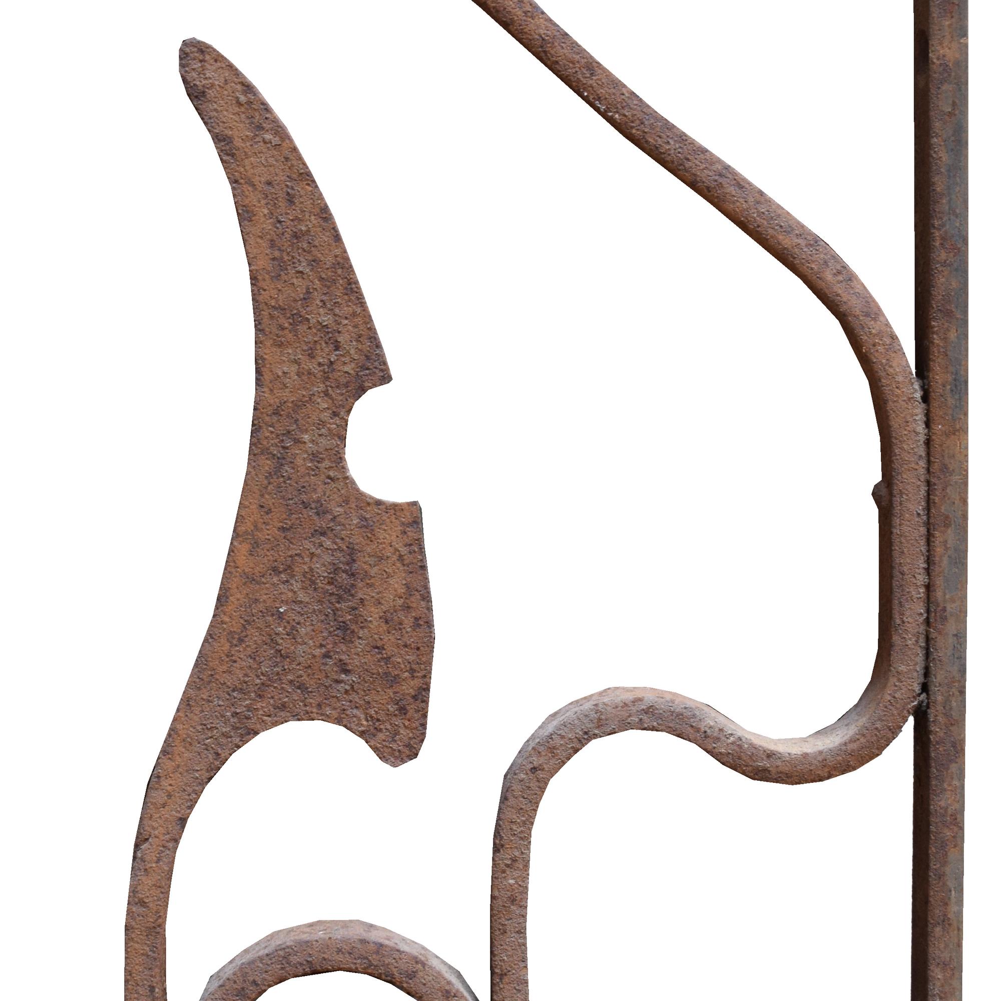 A Set of Six Wrought Iron Panels 23.5" W x .75" D x 89.5" H — Italy, 20th Century