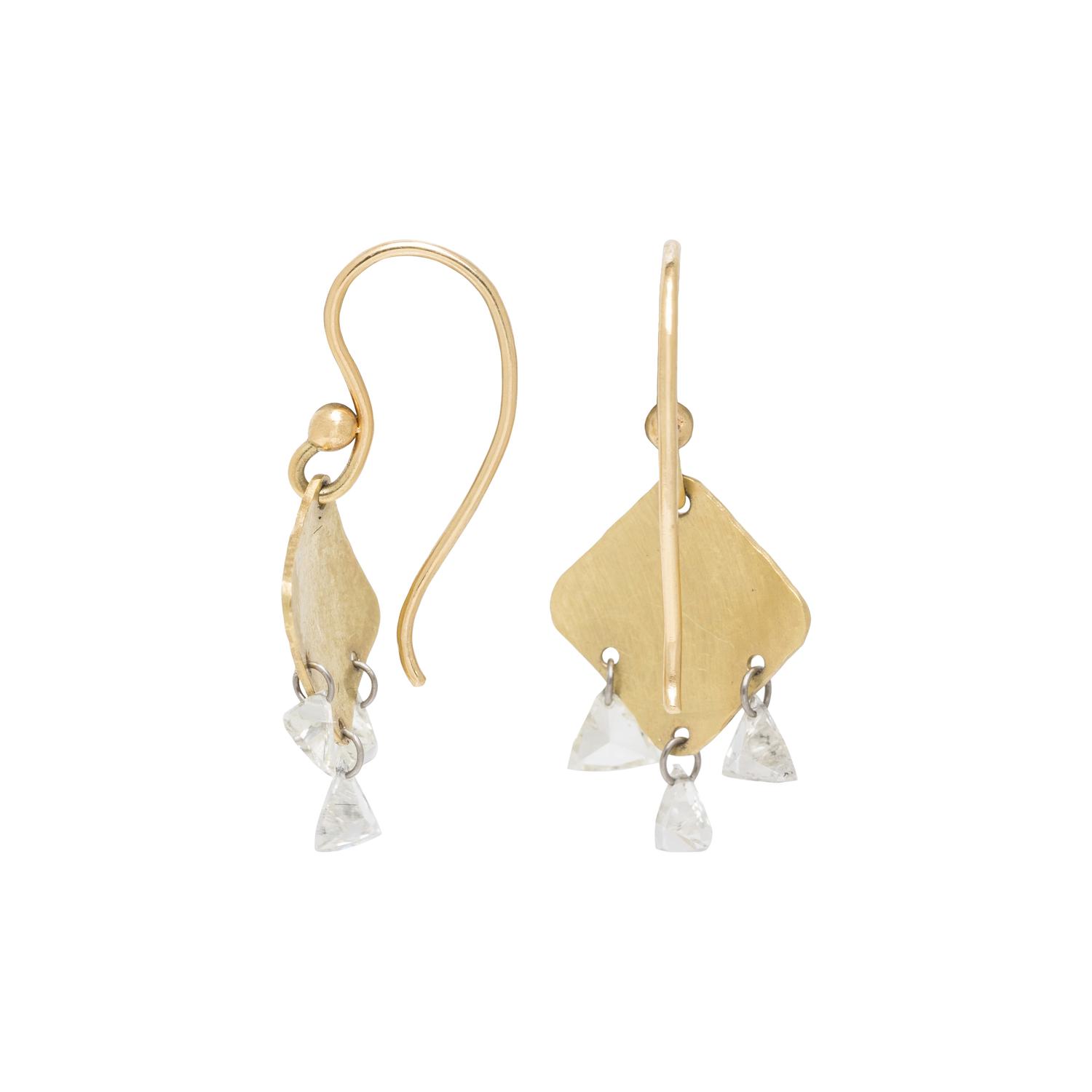 YELLOW GOLD AND DIAMOND EARRINGS