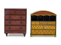 Two English Diminutive Cabinets