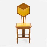 Frank Lloyd Wright A Hexagon-Back "Peacock" Chair from the Imperial Hotel, Tokyo, Japan, 1921-26, Matthew Brothers Furniture Company (maker, attributed), Milwaukee, Wisconsin