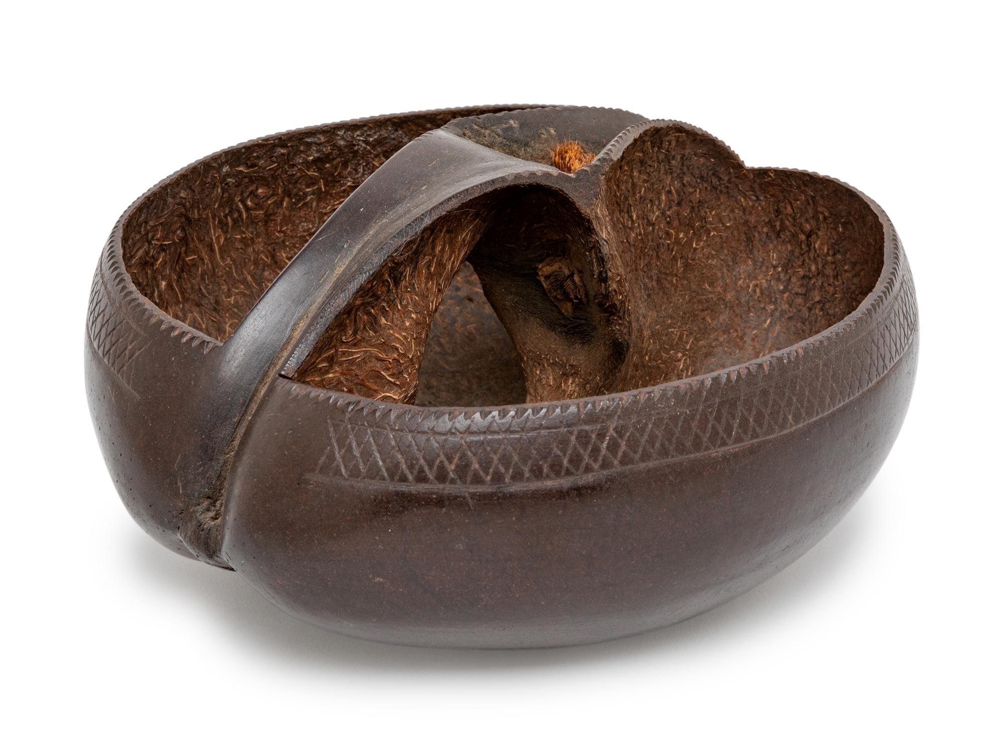 A Carved Pacific Island Basket