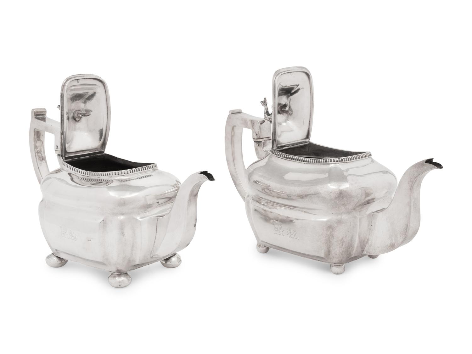 Two Irish George III Silver Teapots