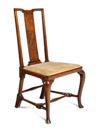 A Set of Three Queen Anne Walnut Chairs