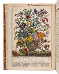 FURBER, Robert (ca 1674-1756) and Richard BRADLEY (d.1732). The Flower-Garden Display'd, in above Four Hundred Curious Representations of the most Beautiful Flowers . London: Printed for J. Hazard; R. Montagu; W. Bickerton; R. Chandler; and Caesar Ward, 1732.