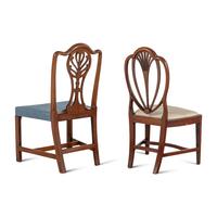 Two George III Mahogany Side Chairs