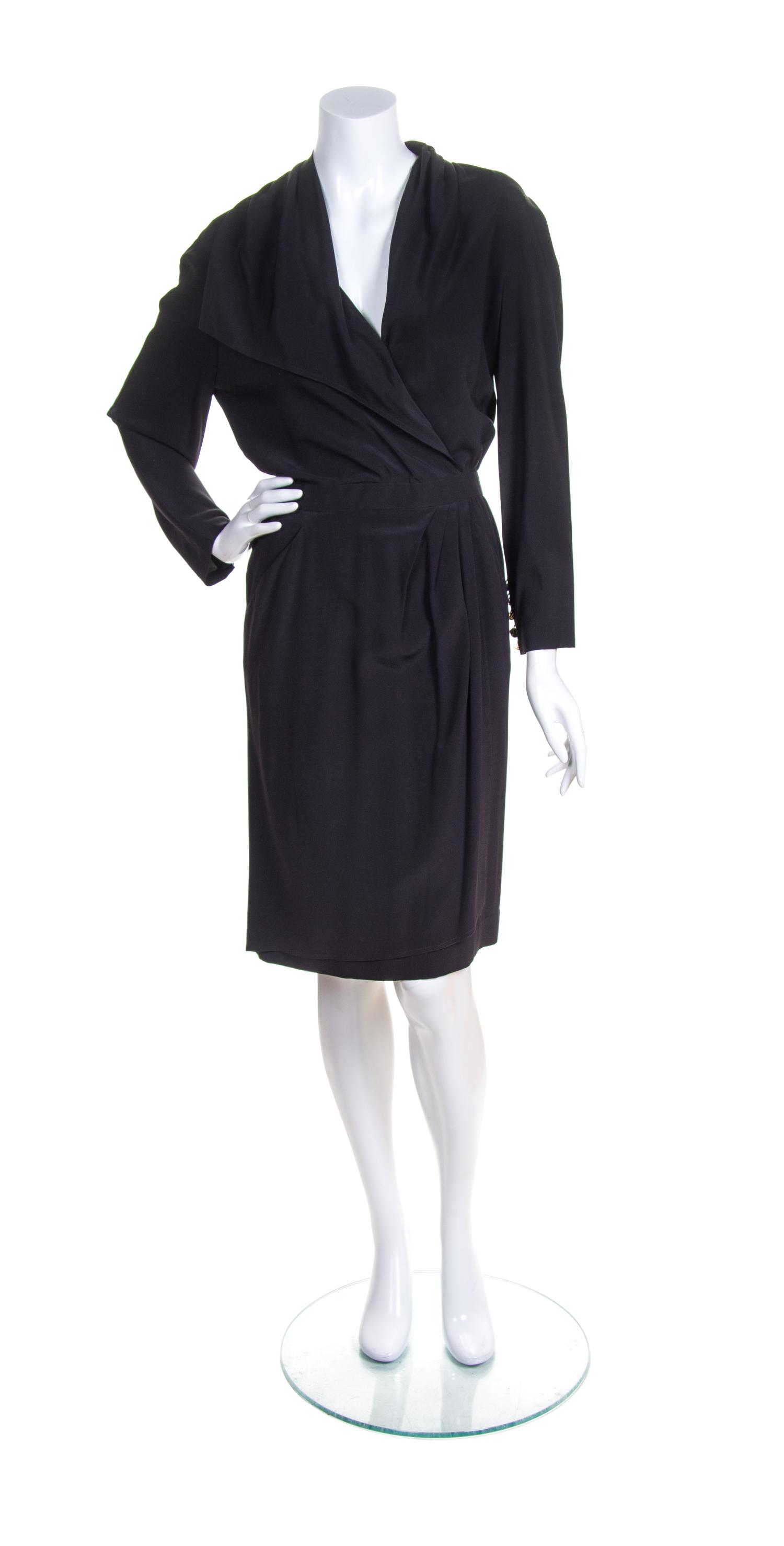 A Chanel Black Silk Dress,