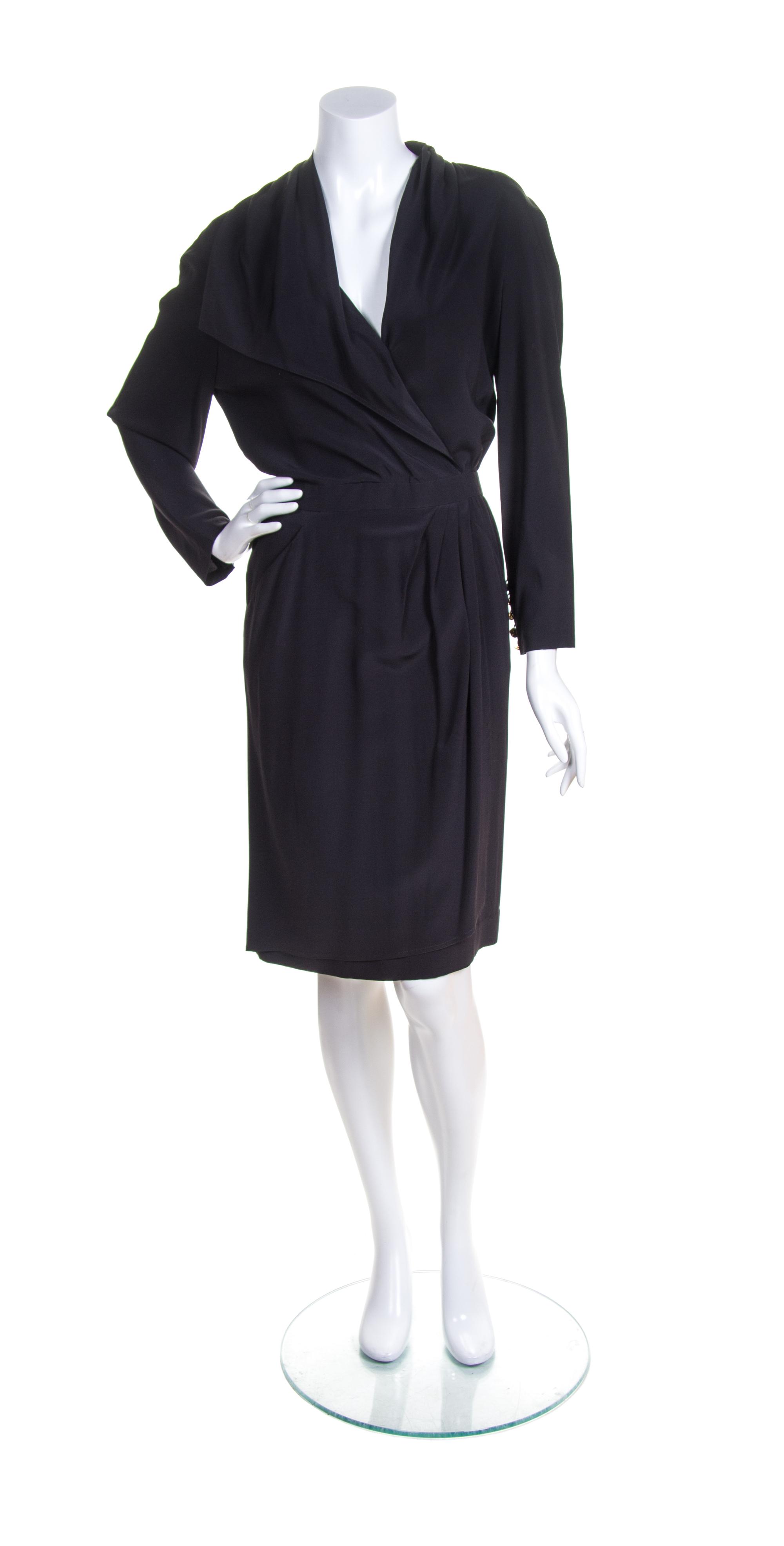 A Chanel Black Silk Dress,