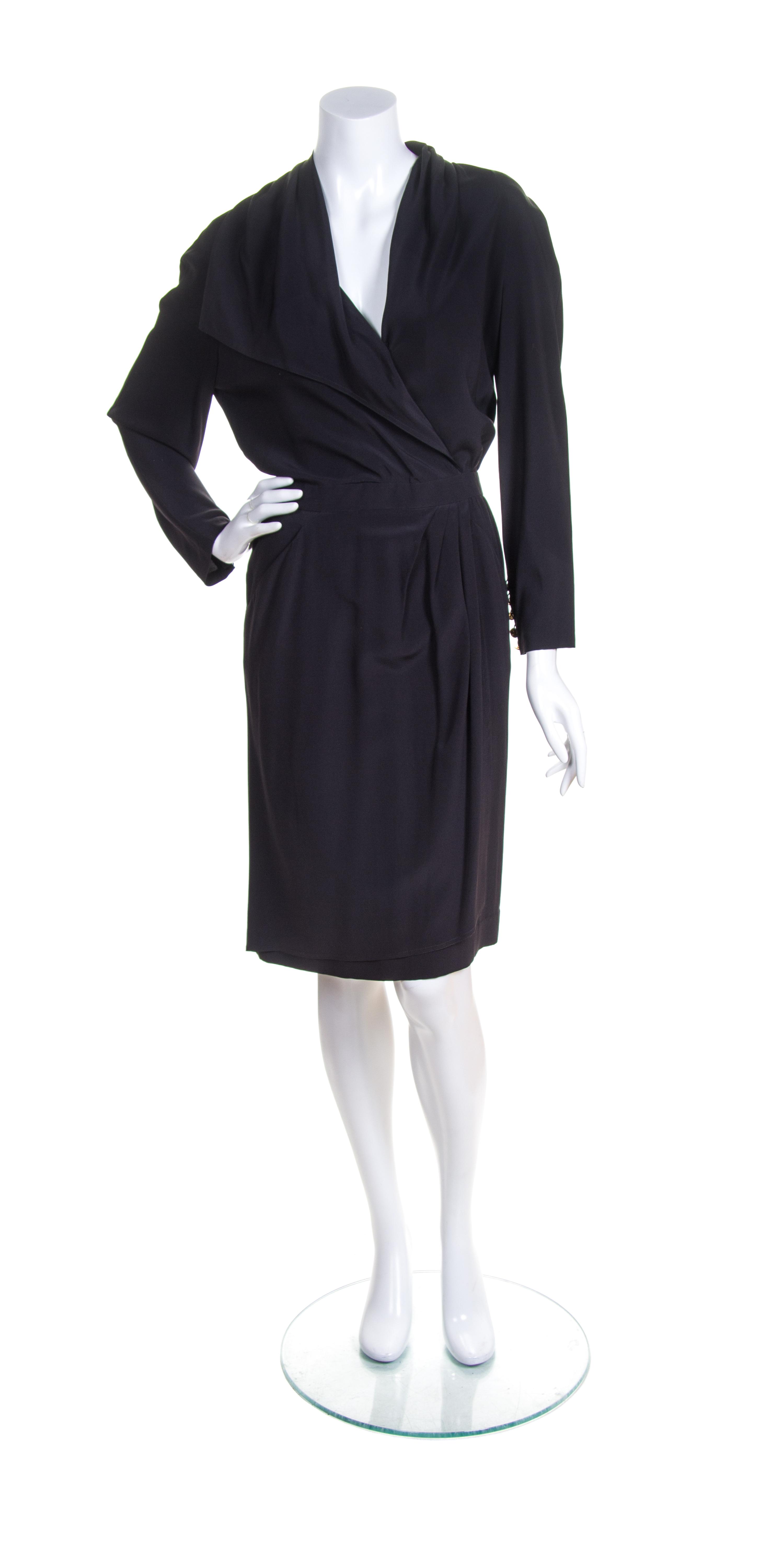 A Chanel Black Silk Dress,