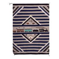 Navajo Pictorial Weaving, with Train