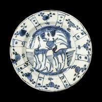 Eight Chinese Export Kraak Style Porcelain Plates