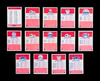 A Group of 54 1986 Fleer Basketball Cards, Including a Patrick Ewing Rookie No. 32, and Two Stickers