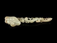 A Celadon Jade Ruyi Scepter