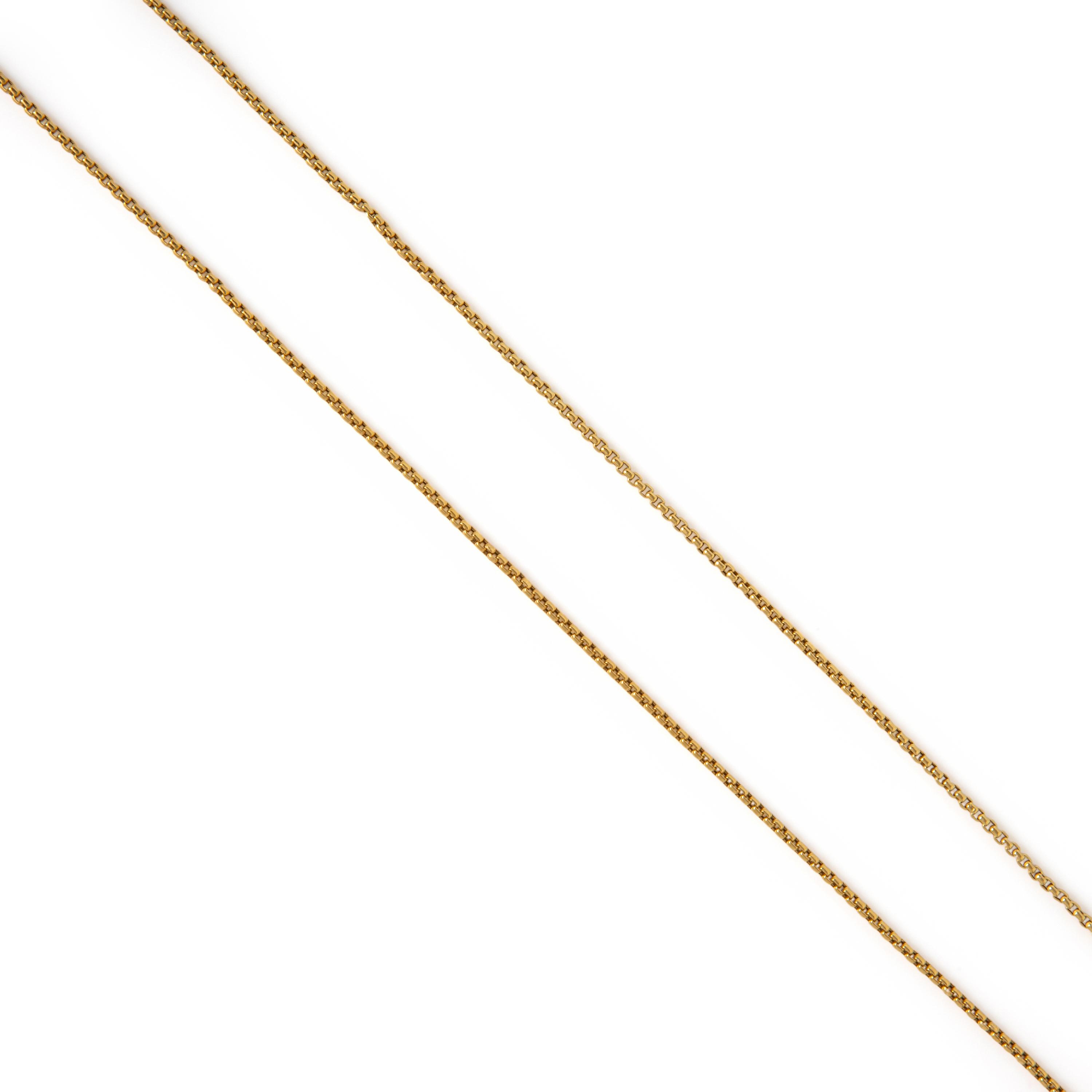 David Yurman, Yellow Gold Slide Necklace
