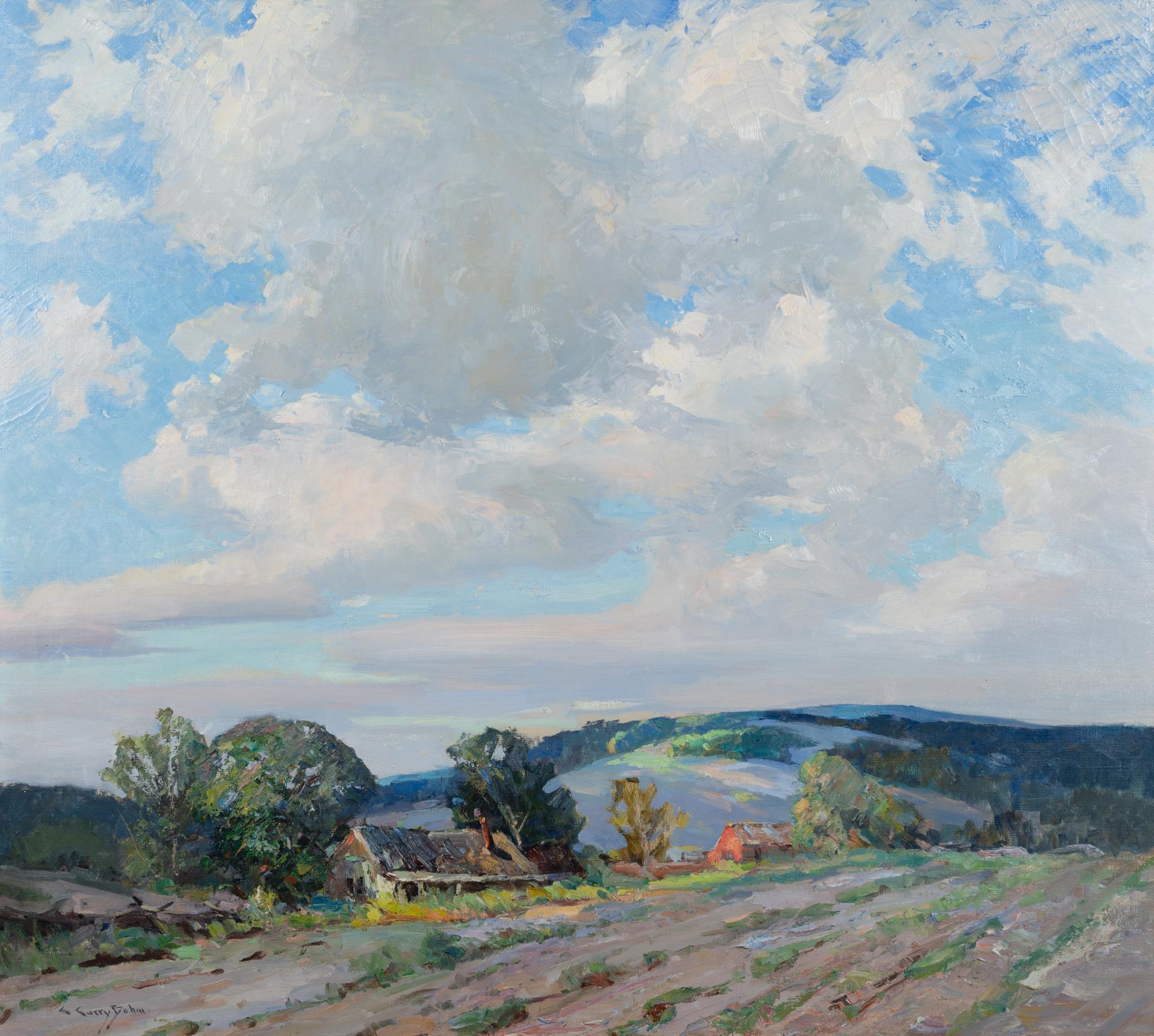Farm with Clouds and Sky