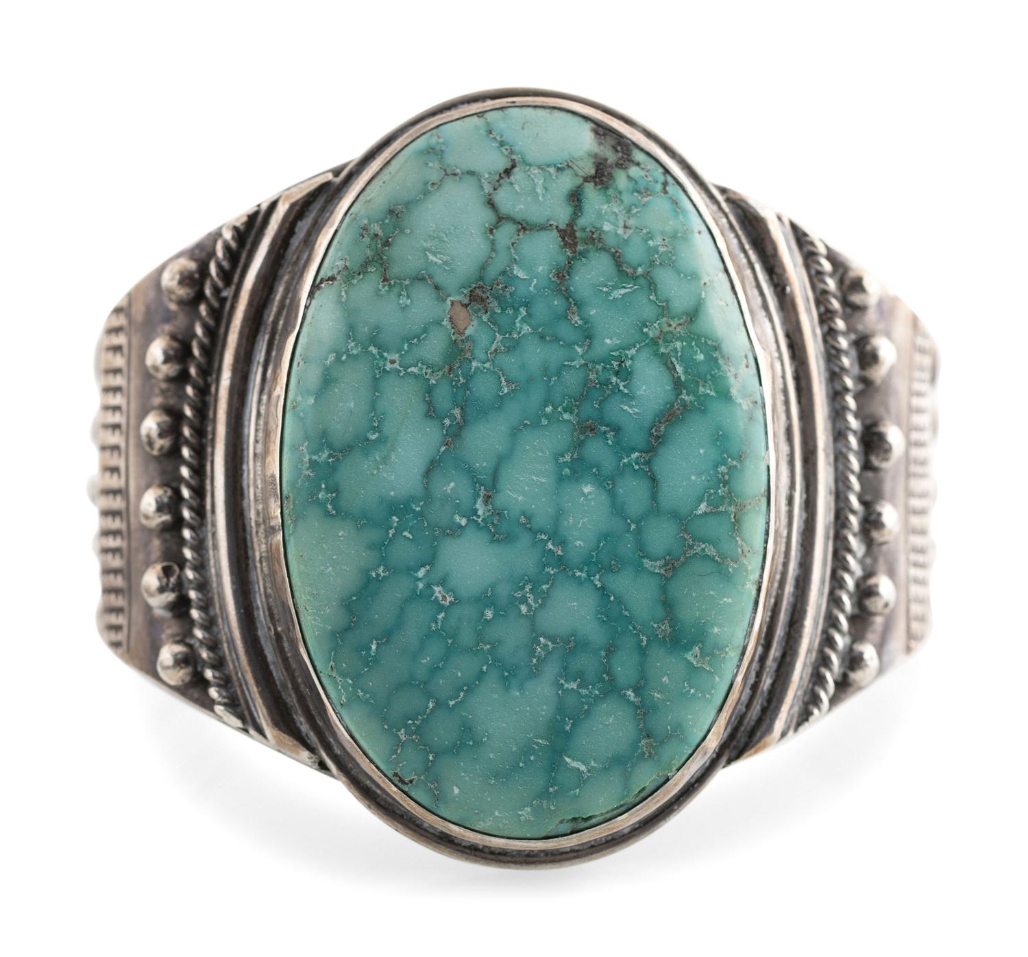Sterling Silver and Kingman Turquoise Cuff Bracelet