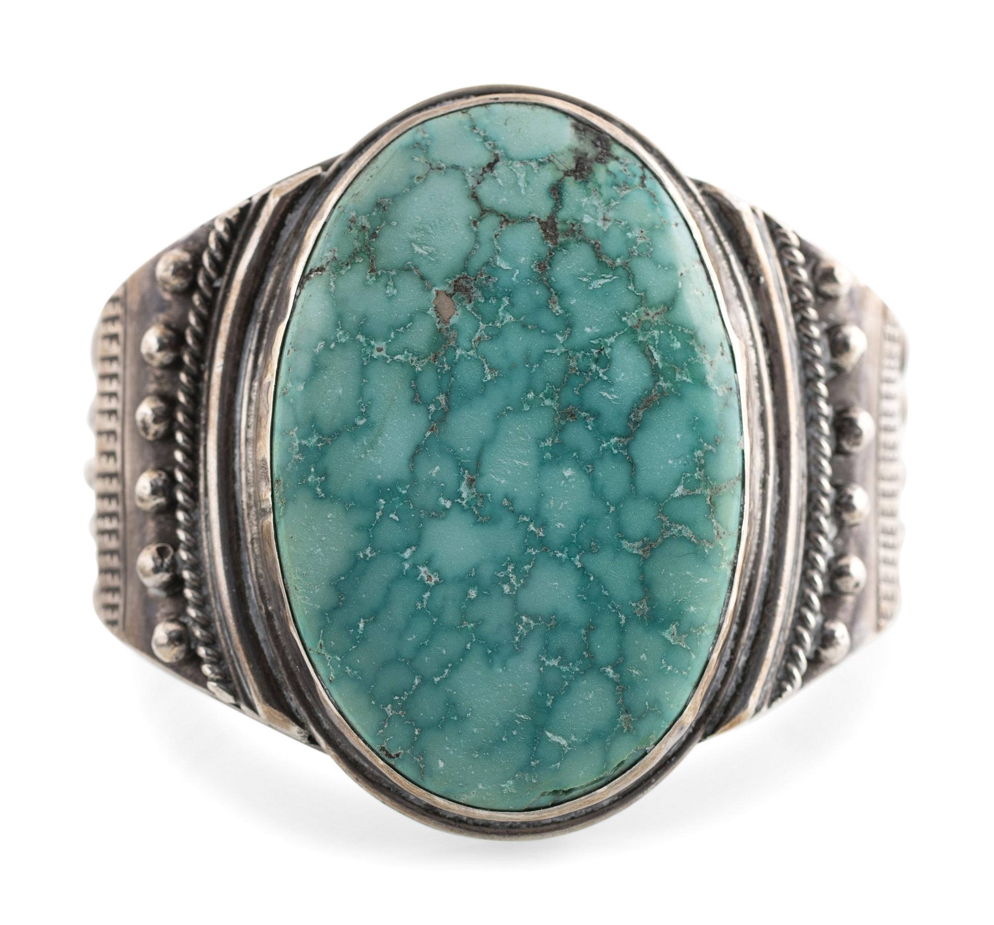 Sterling Silver and Kingman Turquoise Cuff Bracelet