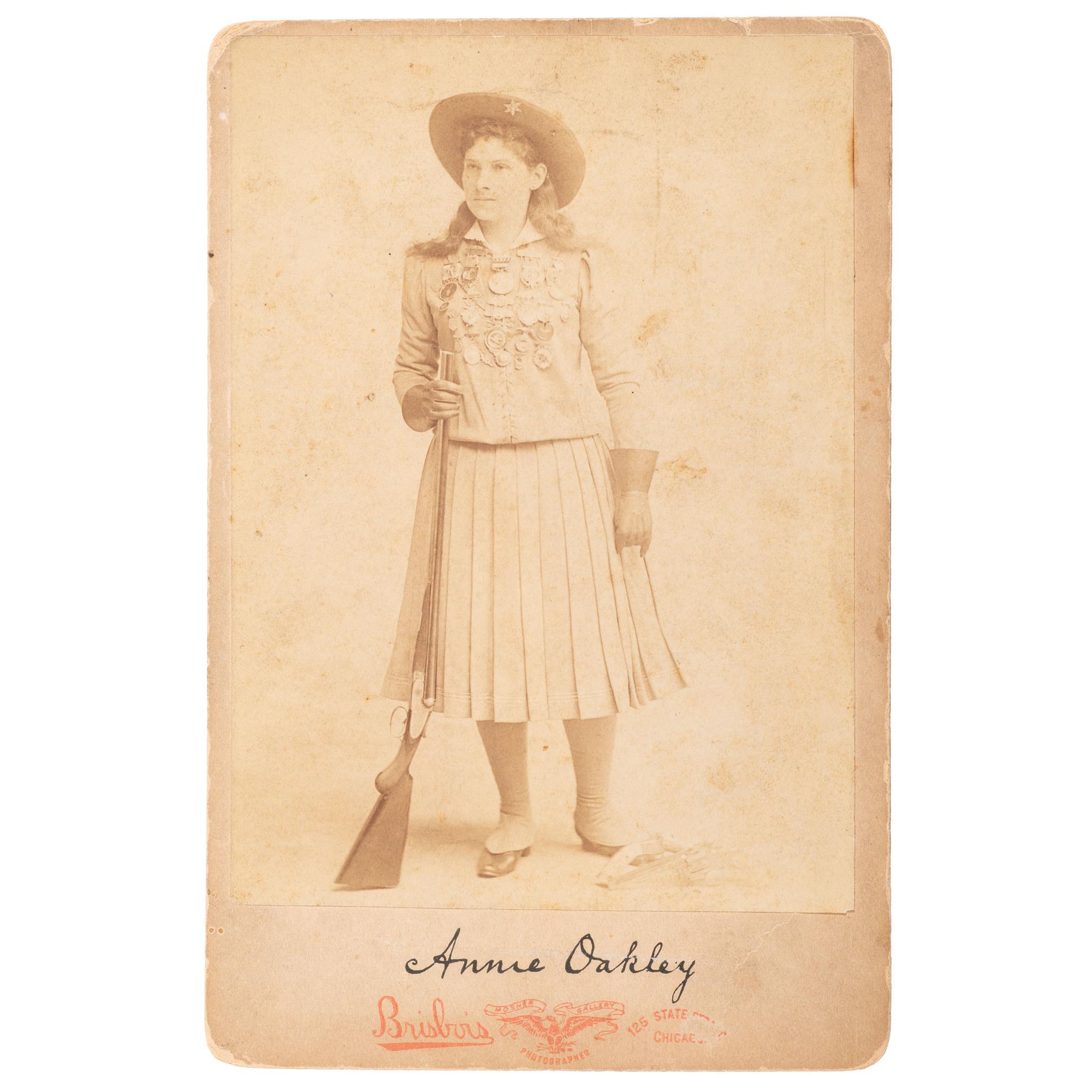 Annie Oakley Cabinet Card by Brisbois