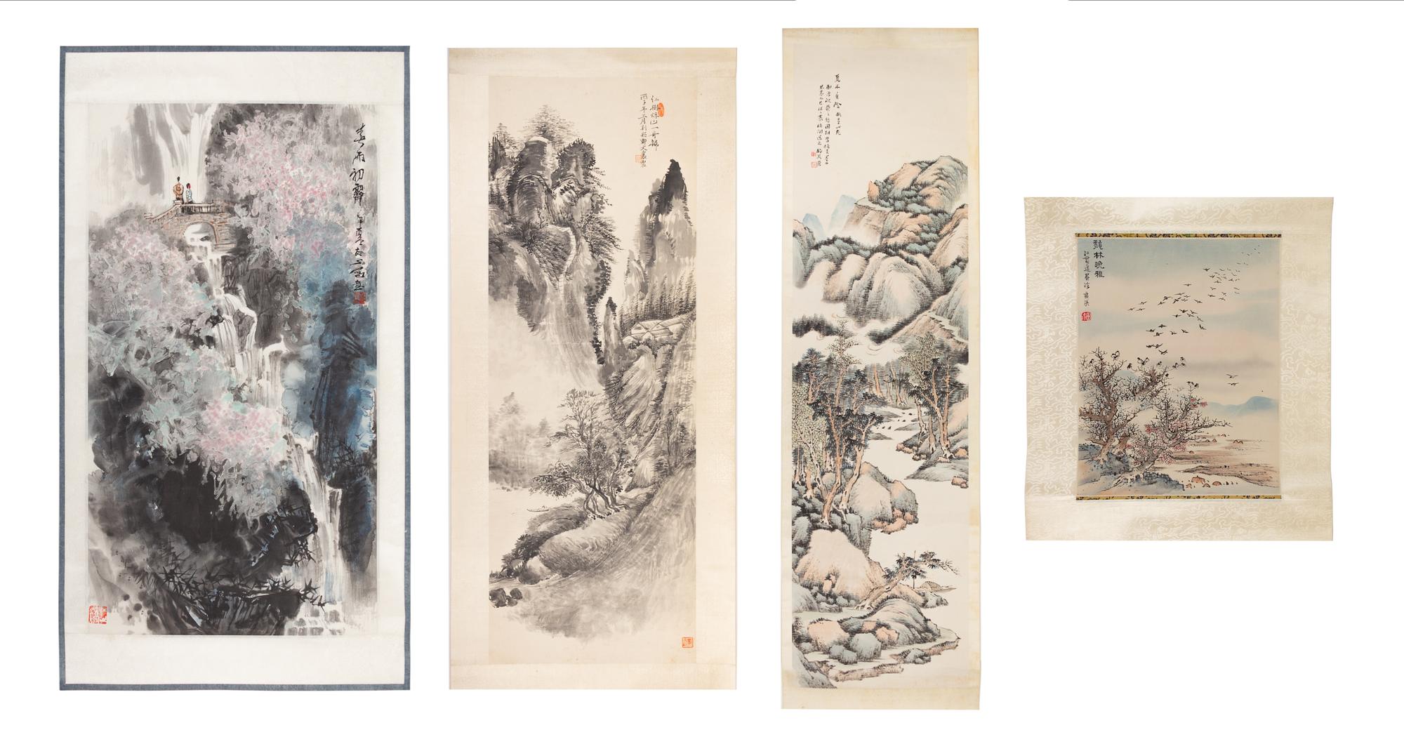 Four Chinese Landscape Prints
