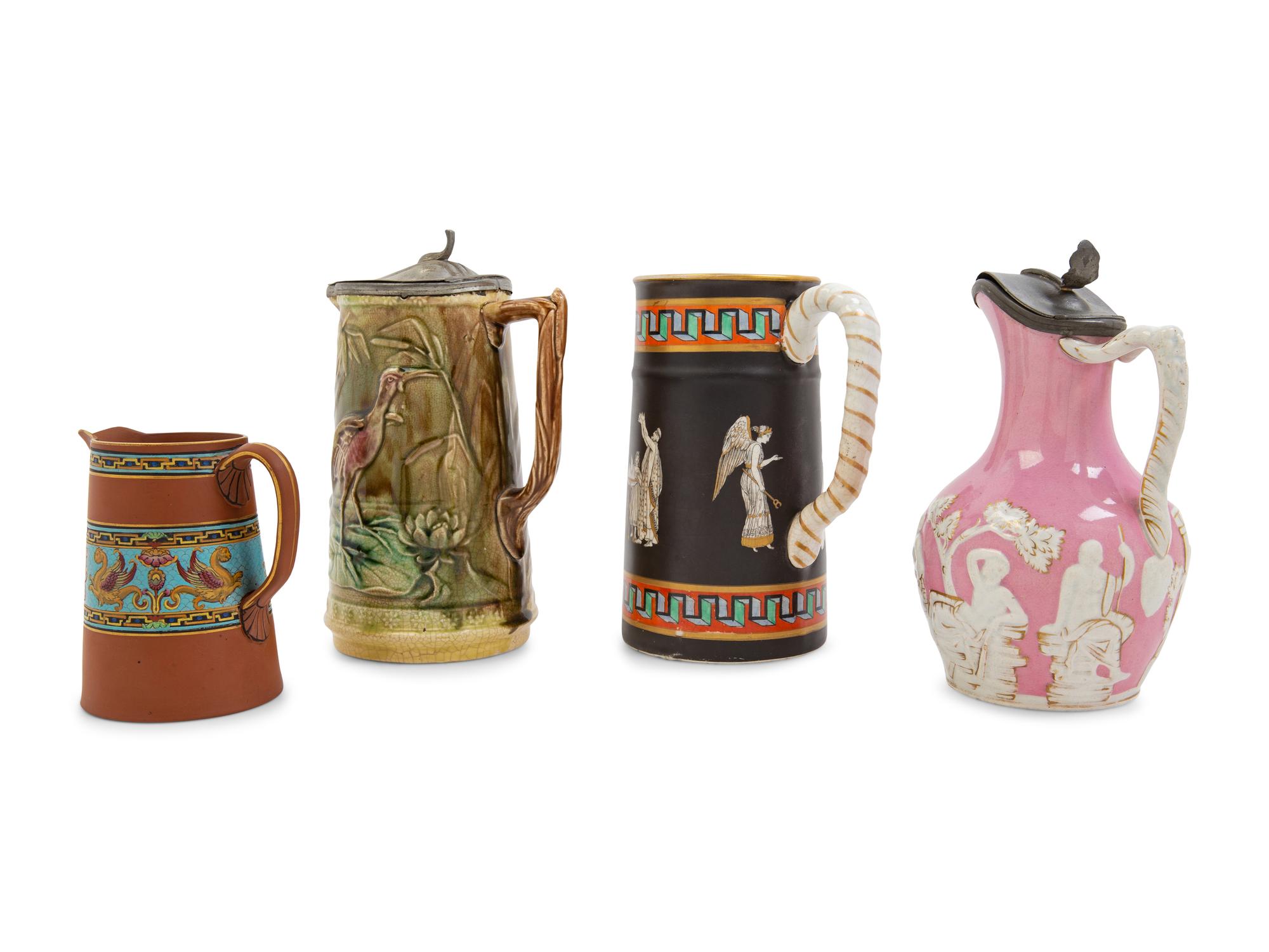 Four Porcelain Pitchers