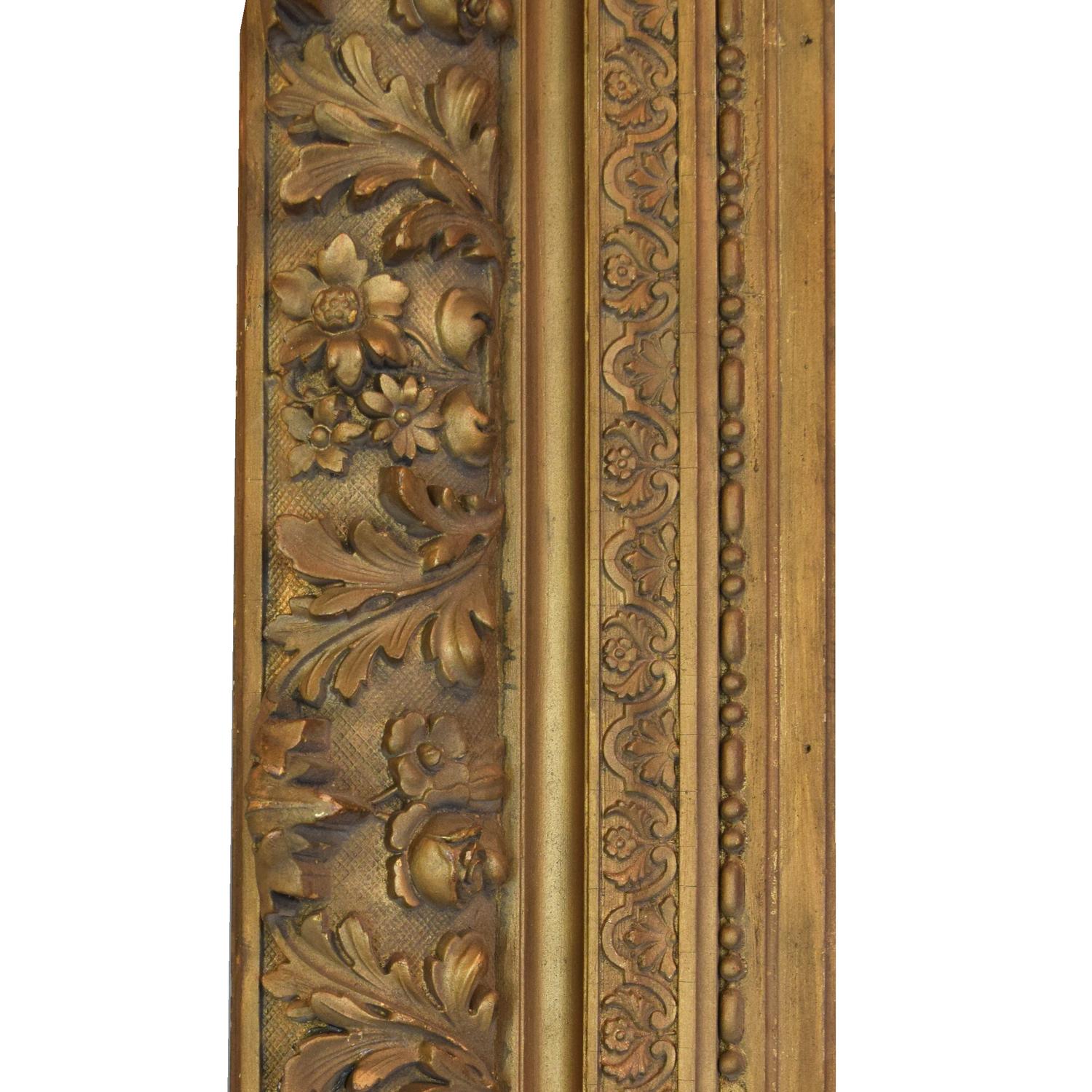 A Large Carved Giltwood Frame 49" W x 5.5" D x 87" H — United States, Circa 1890