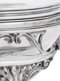 An Gorham Silver Terrapin Soup Covered Dish and Stand