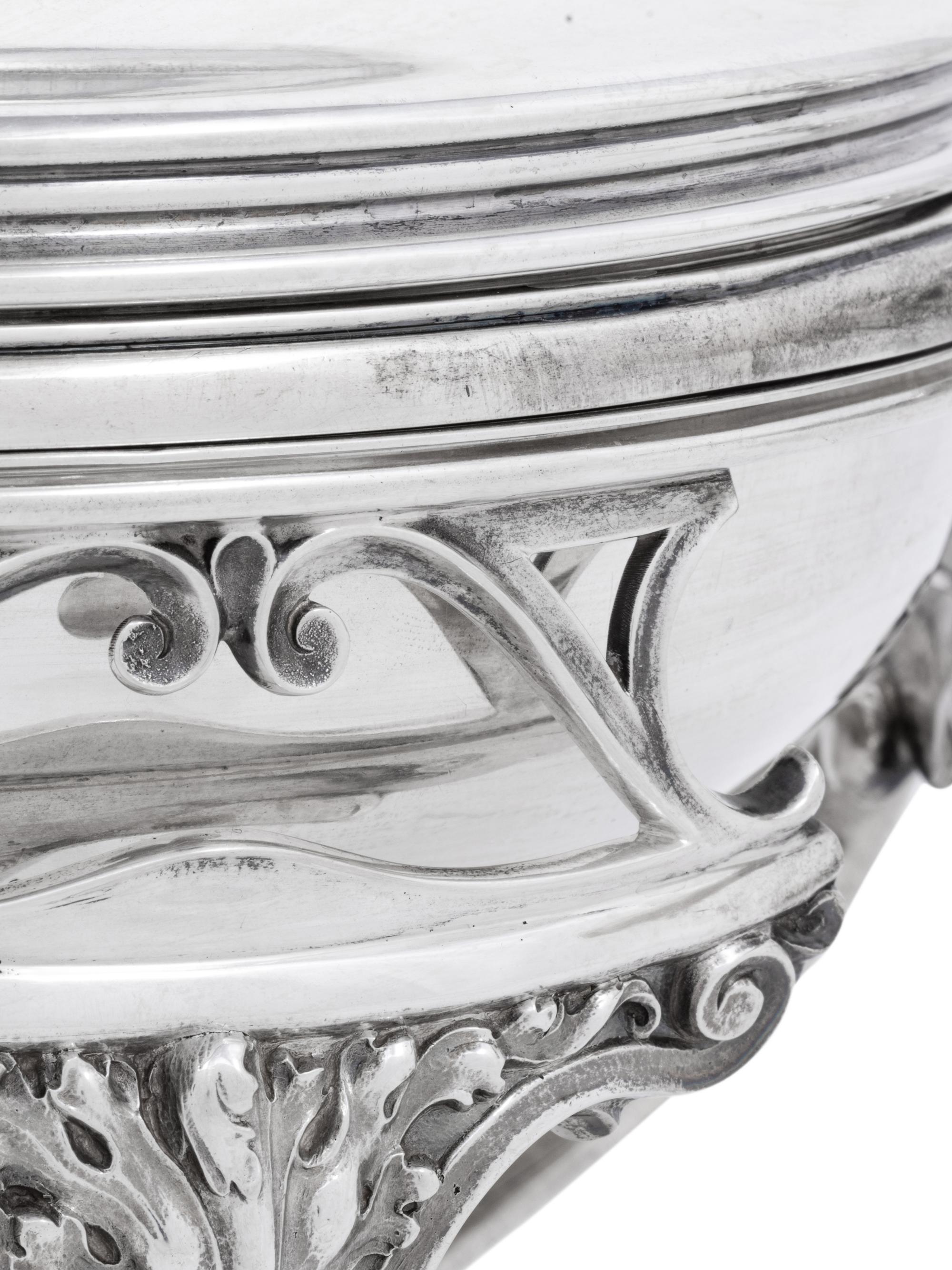 An Gorham Silver Terrapin Soup Covered Dish and Stand