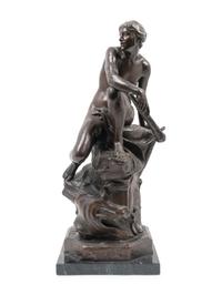 An English Patinated Bronze Figure: Hero — 19TH CENTURY