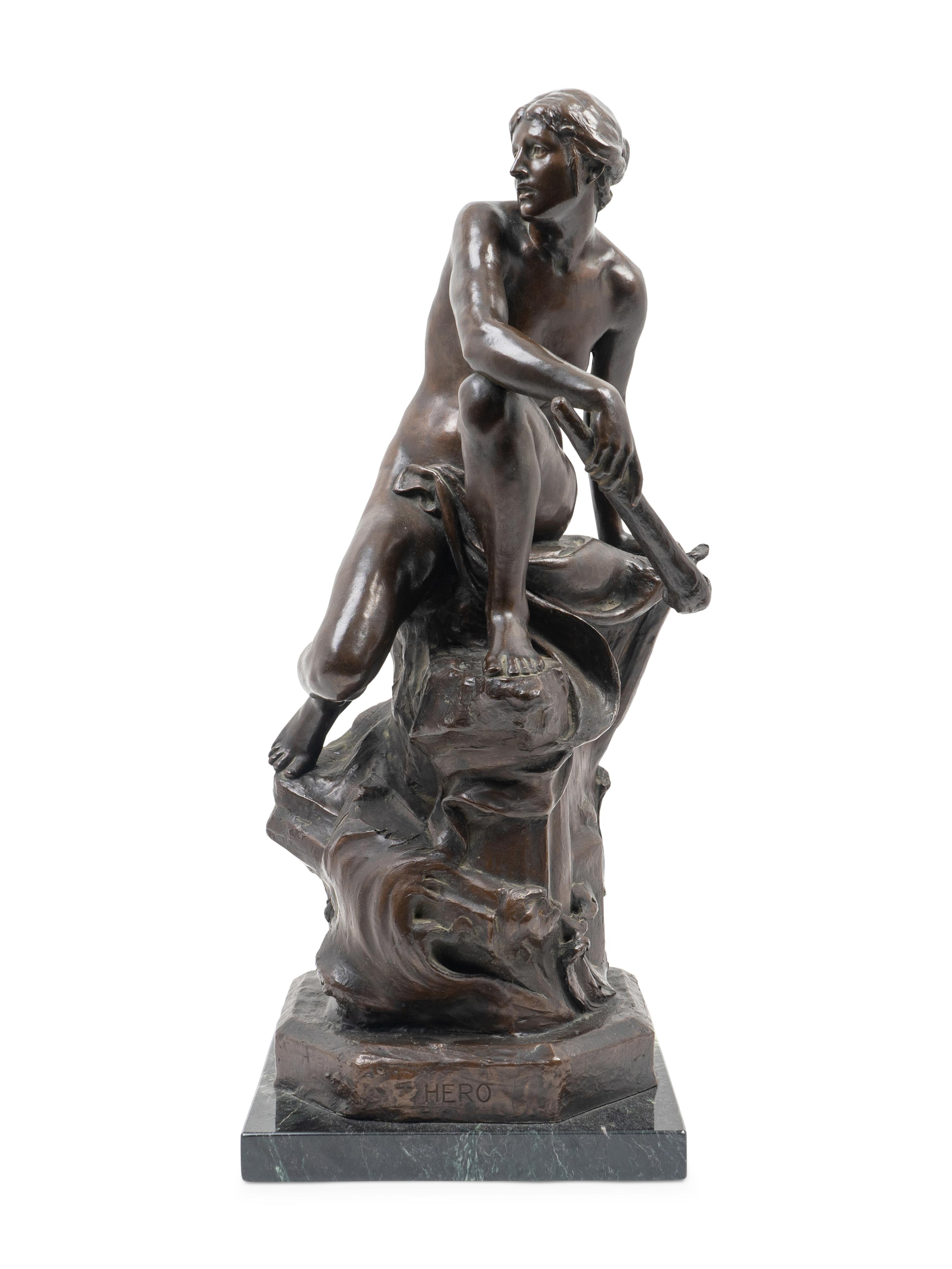An English Patinated Bronze Figure: Hero — 19TH CENTURY