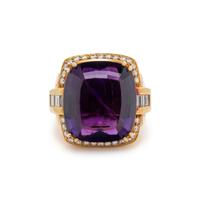 H. STERN, AMETHYST AND DIAMOND RING