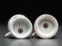 Two Porcelain Occupational Shaving Mugs of Libational Interest