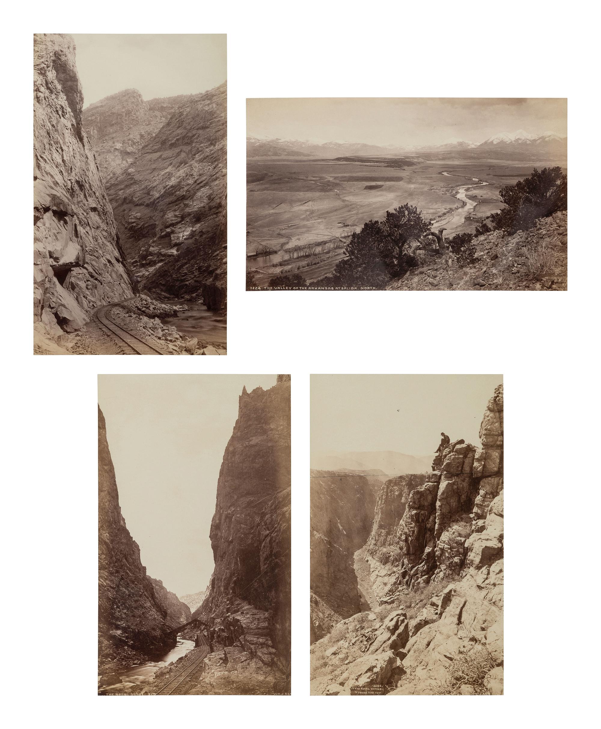 JACKSON, William Henry (1843-1942). Suite of 38 albumen photographs: Rocky Mountain Railroad Album, Steam and Steel Across the Great Divide, Silverton Colorado, Silverton Sultan, 1883.