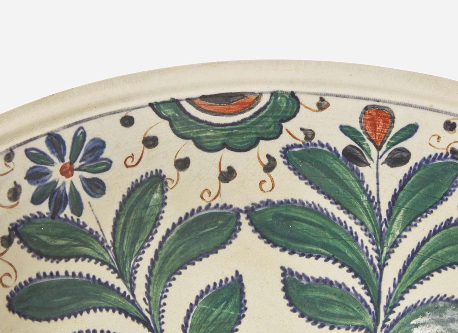 A Large Wedgwood Alfred Powell Decorated Footed Punch Bowl, UK, circa 1920