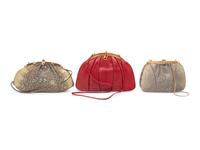 Three Judith Leiber Exotic Skin Clutches