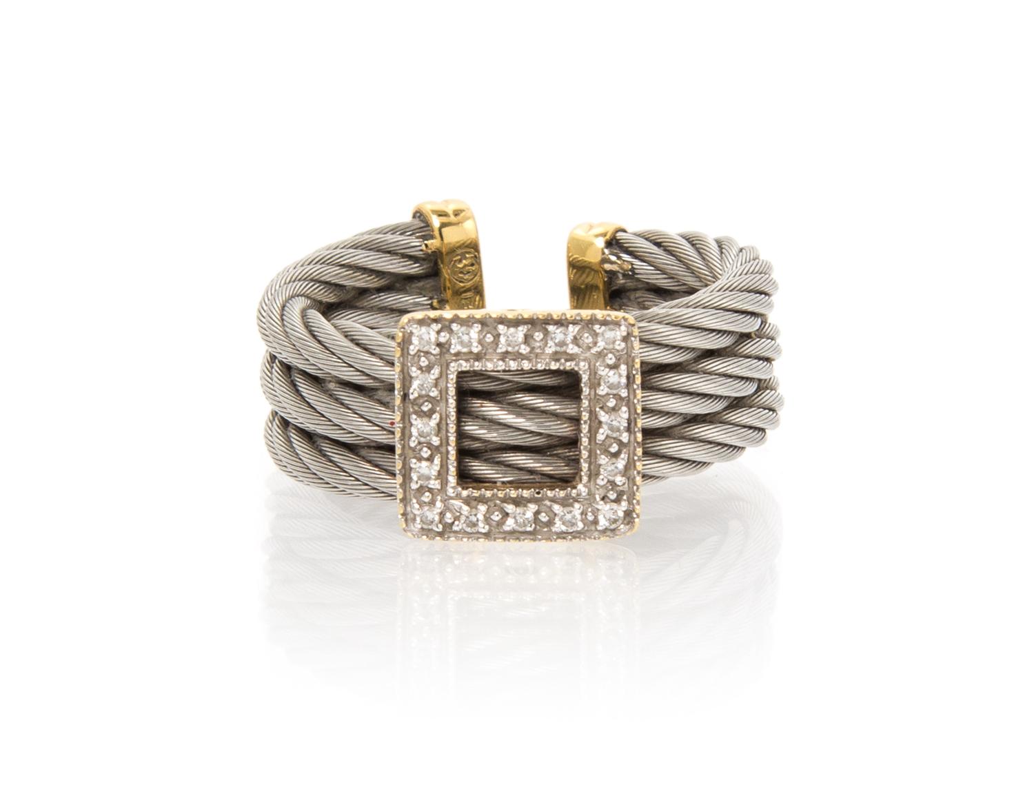A Collection of Stainless Steel, 18 Karat Yellow Gold and Diamond Jewelry, Charriol, 11.20 dwts.