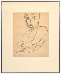 Richard Diebenkorn (American, 1922-1993) - Untitled (Woman with Crossed Arms)