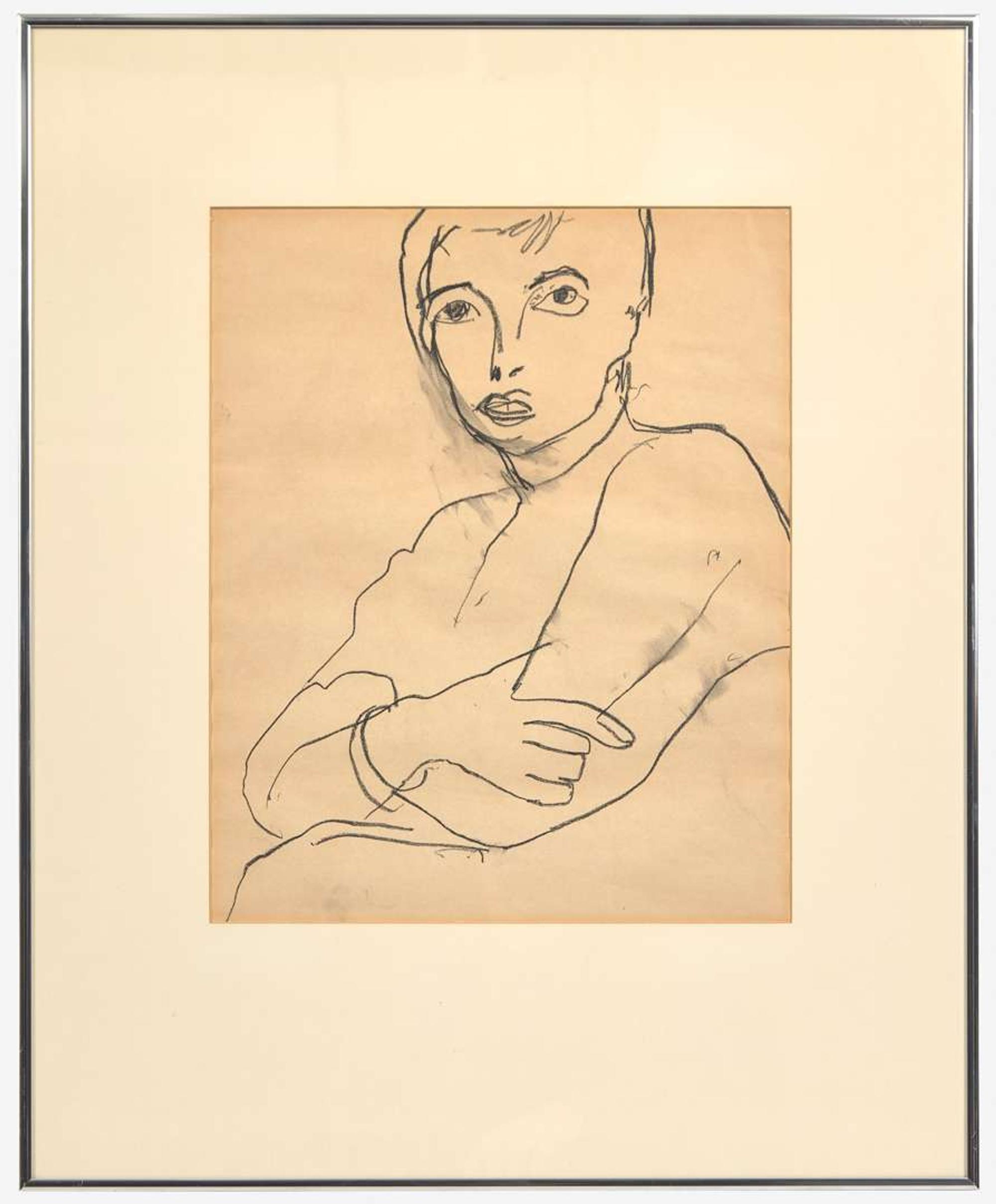 Richard Diebenkorn (American, 1922-1993) - Untitled (Woman with Crossed Arms)