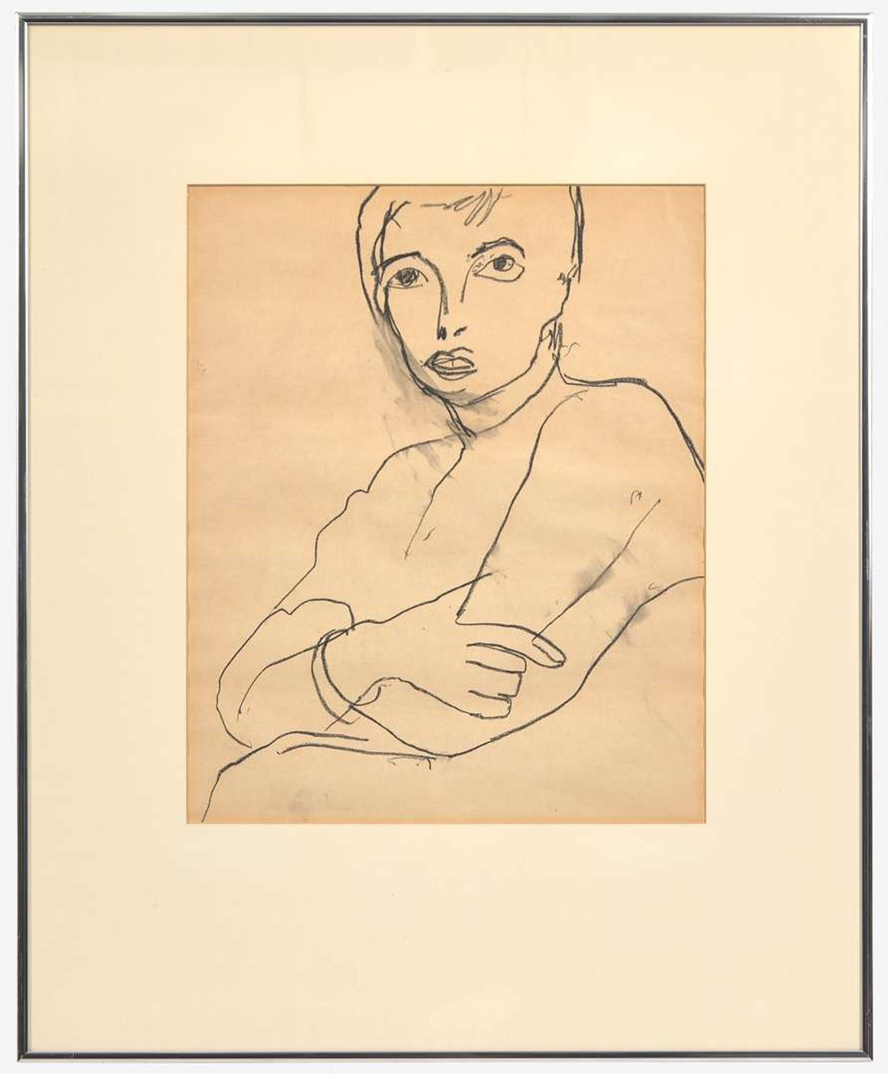 Richard Diebenkorn (American, 1922-1993) - Untitled (Woman with Crossed Arms)