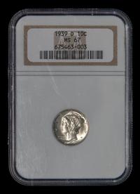 A 1939-D Mercury 10c Coin (NGC MS67)