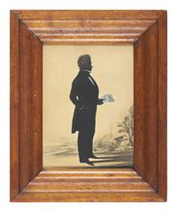 William James Hubard (1807-1862), A Silhouette Profile Portrait of a Man with Letter